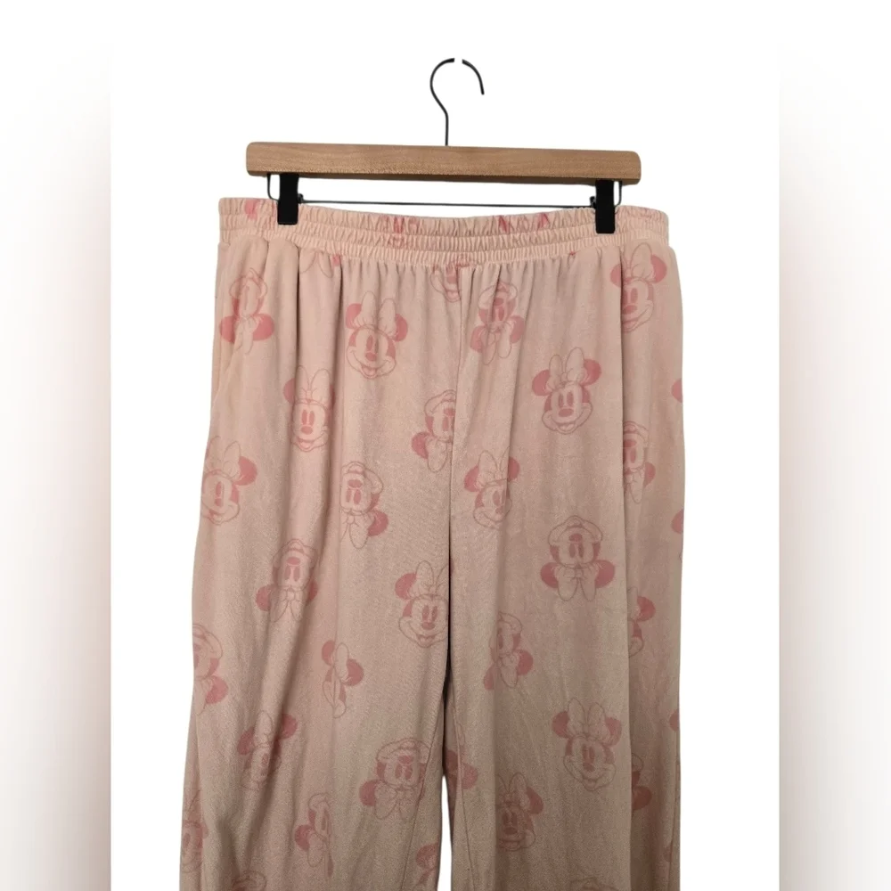 Disney Pink Mickey Mouse Women's PJ Joggers Size Large - Picture 2 of 4